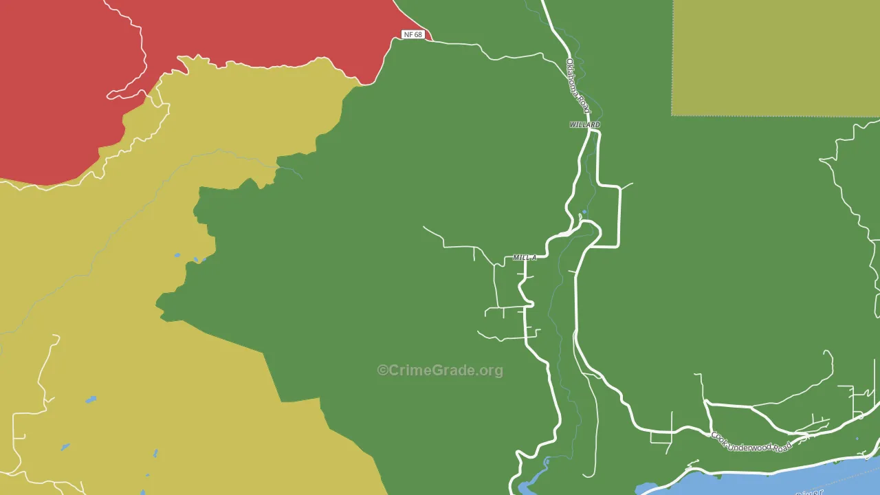 Willard, WA Map of Vandalism Rates
