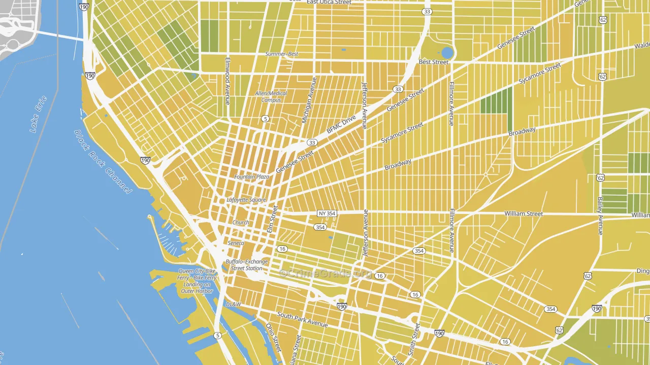 Willert Park, Buffalo, NY Map of Vandalism Rates