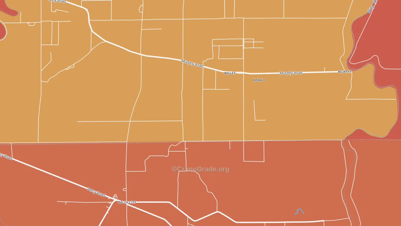Willet, MS Map of Vandalism Rates