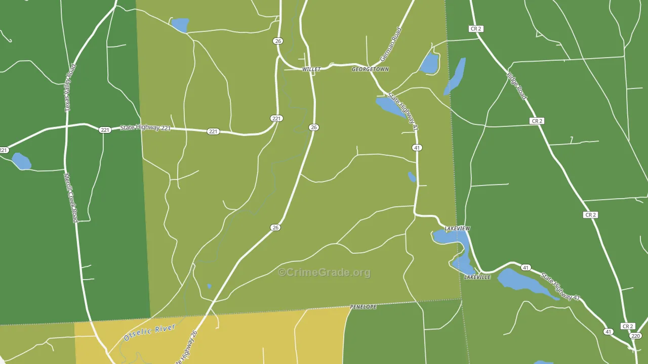Willet, NY Map of Vandalism Rates