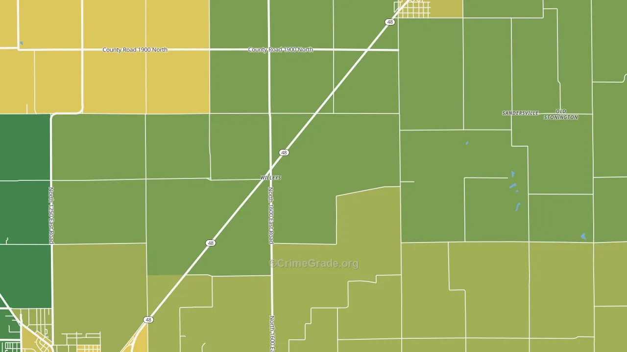 Willeys, IL Map of Vandalism Rates