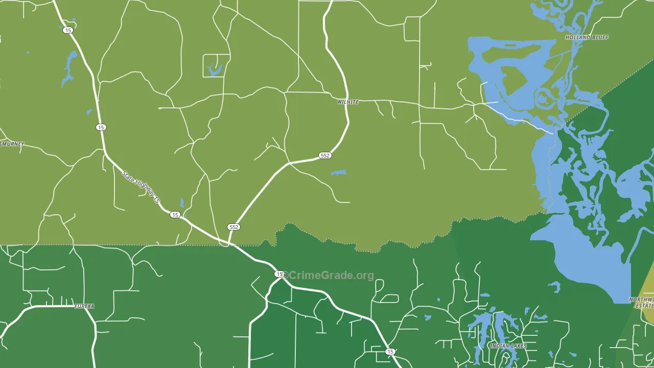 Willhite, LA Map of Vandalism Rates