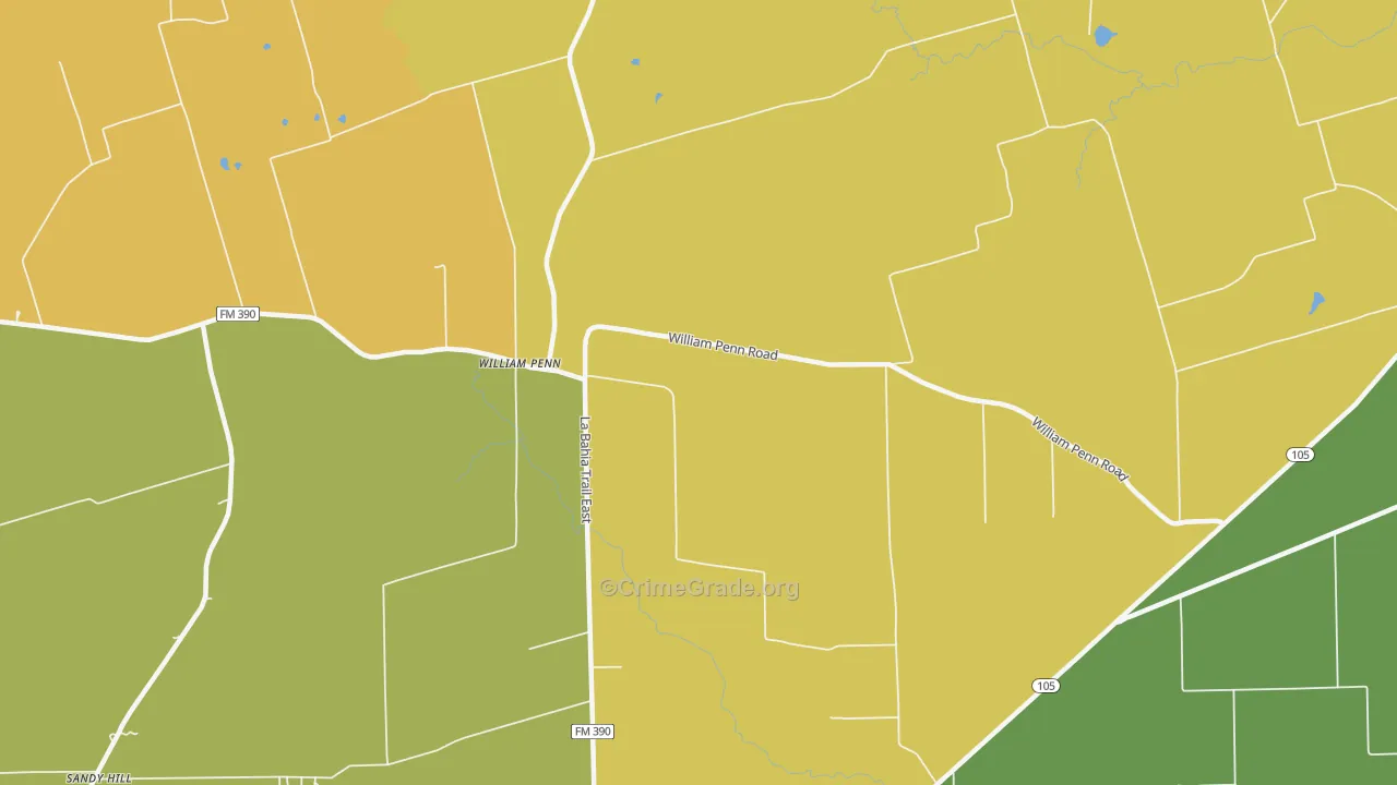 William Penn, TX Map of Vandalism Rates