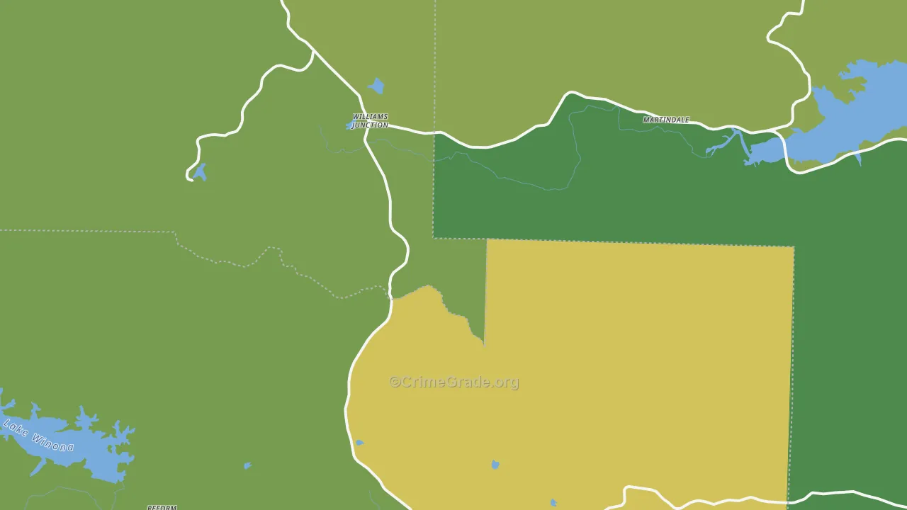 Williams Junction, AR Map of Vandalism Rates