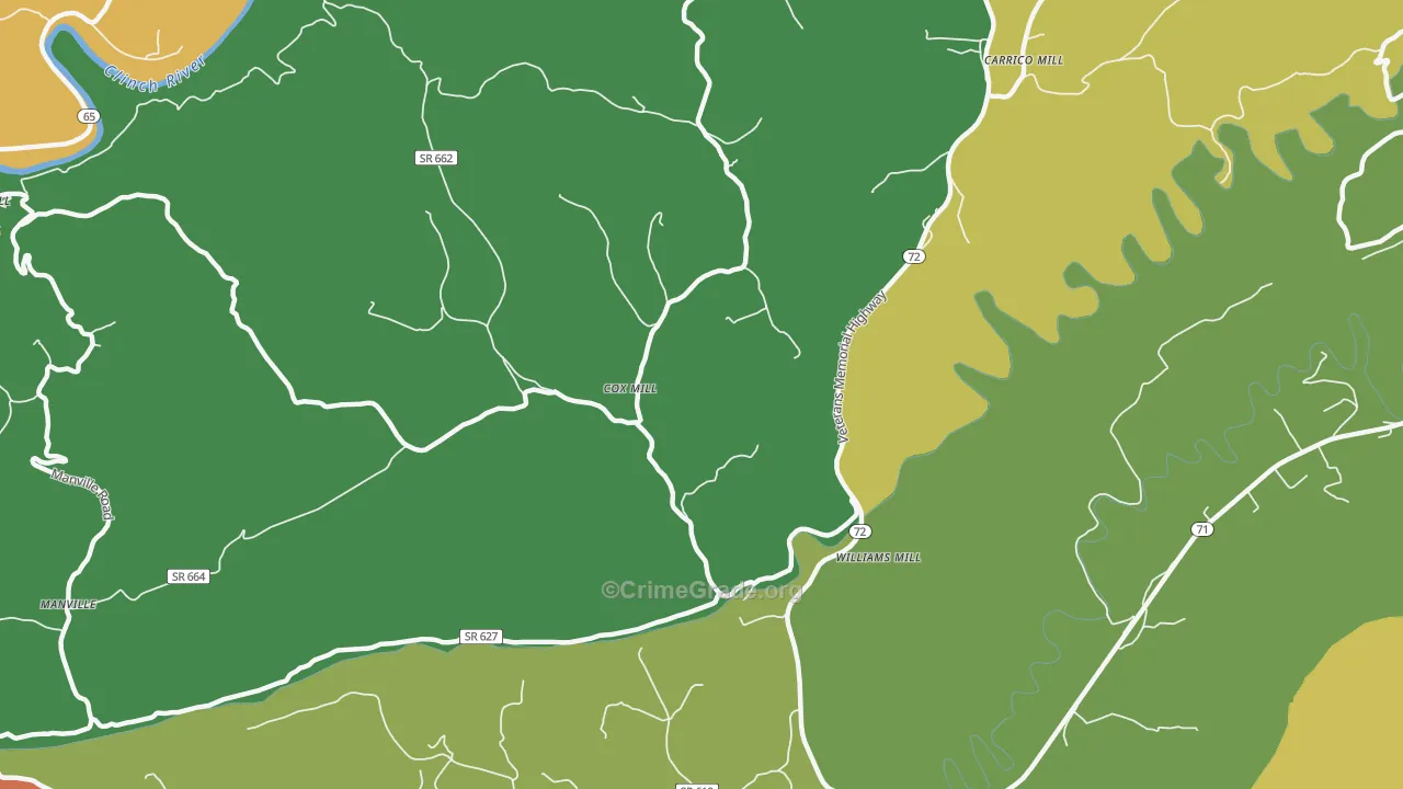 Williams Mill, VA Map of Vandalism Rates