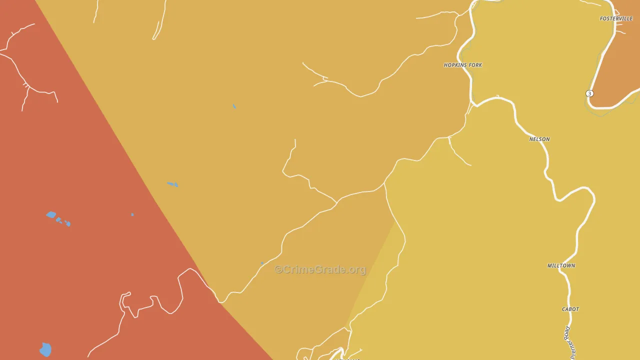 Williams Mountain, WV Map of Vandalism Rates