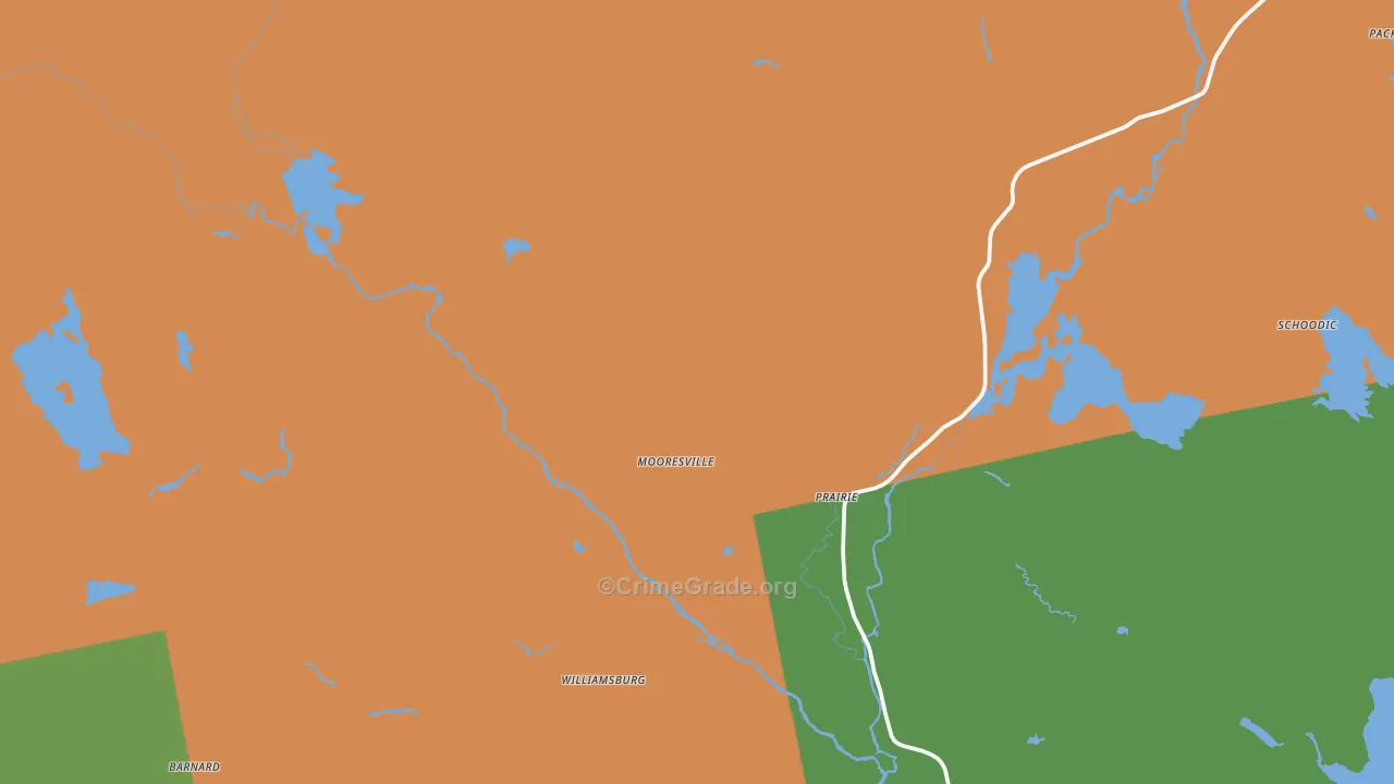 Williamsburg, ME Map of Vandalism Rates