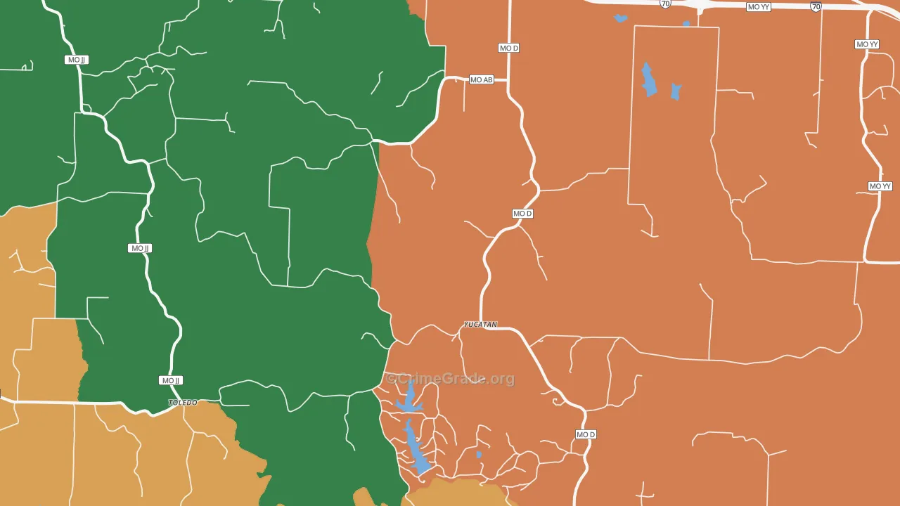 Williamsburg, MO Map of Vandalism Rates