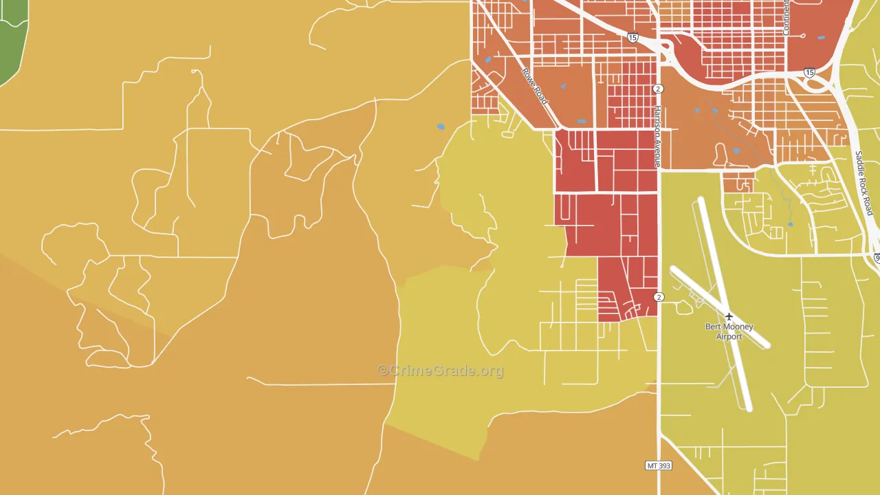 Williamsburg, MT Map of Vandalism Rates