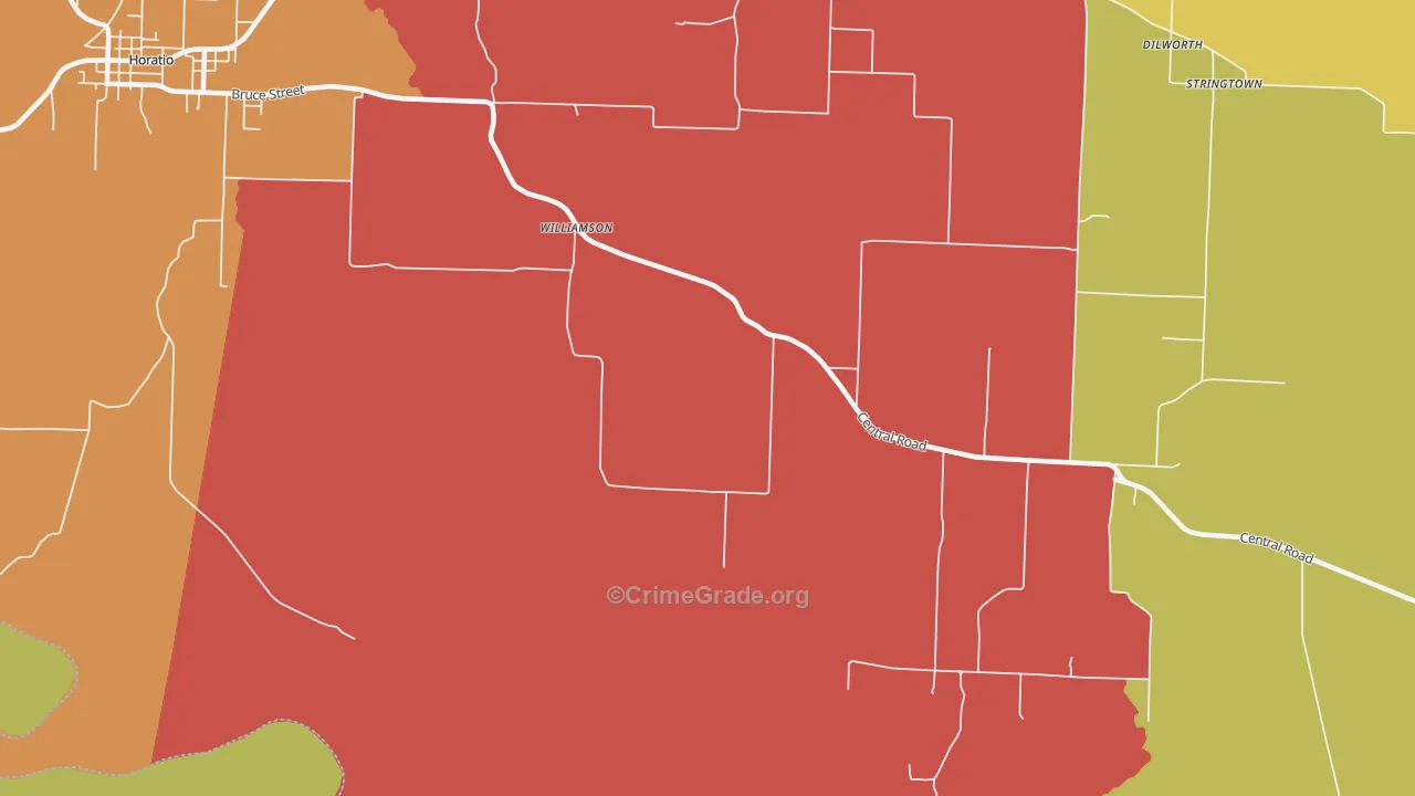 Williamson, AR Map of Vandalism Rates