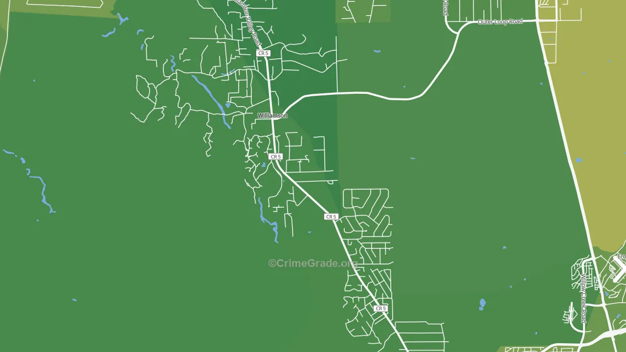 Williamson, AZ Map of Vandalism Rates