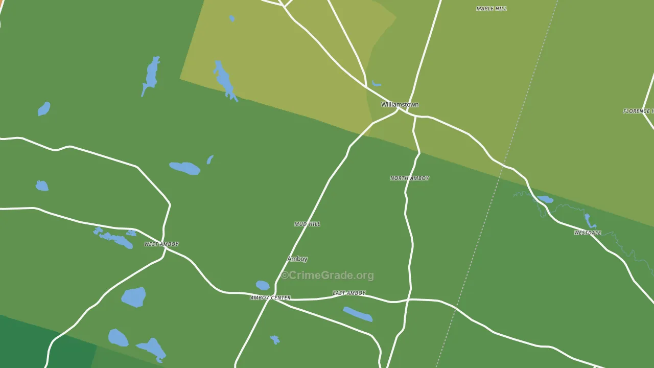 Williamstown, NY Map of Vandalism Rates
