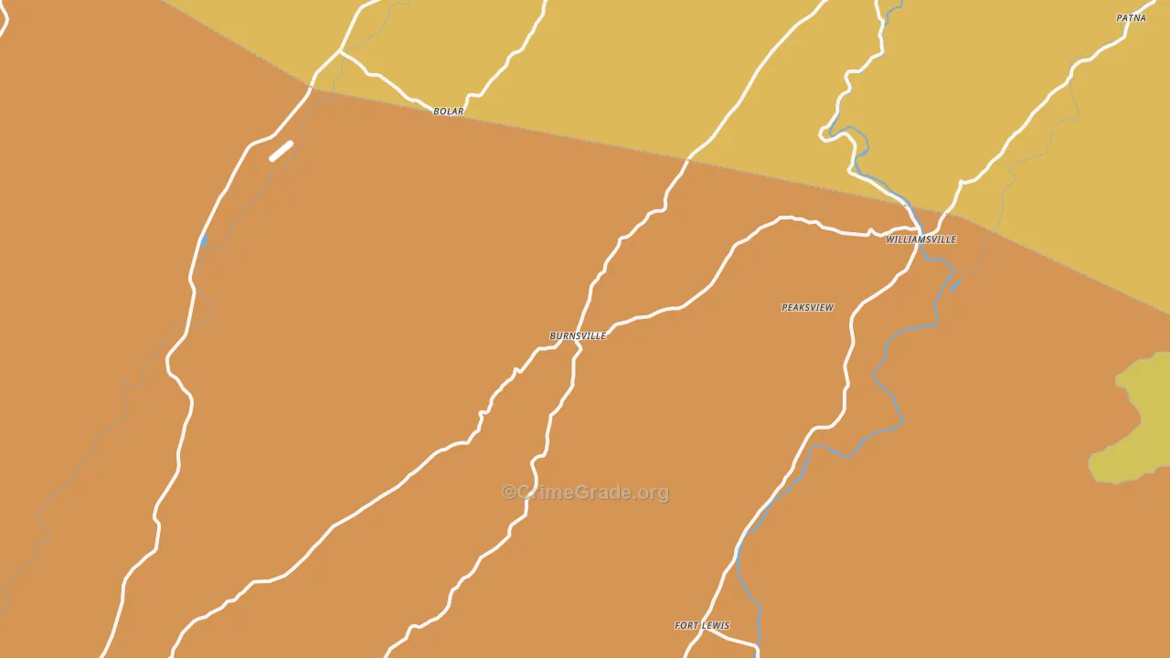 Williamsville, VA Map of Vandalism Rates