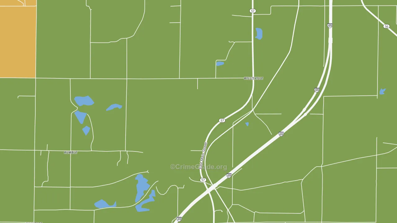 Willisville, IN Map of Vandalism Rates