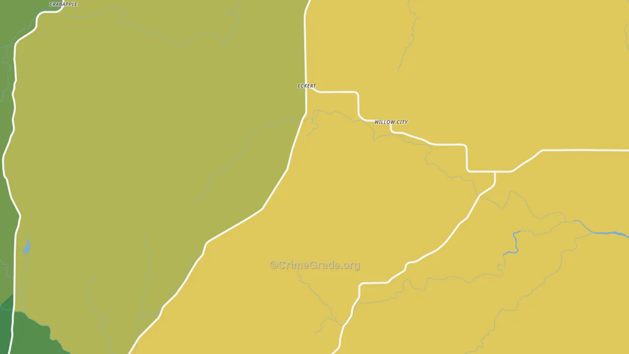 Willow City, TX Map of Vandalism Rates