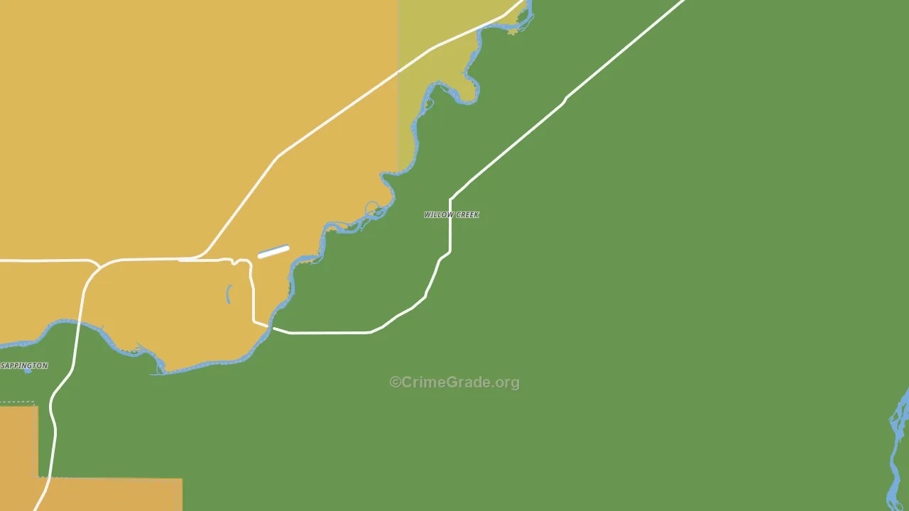 Willow Creek, MT Map of Vandalism Rates