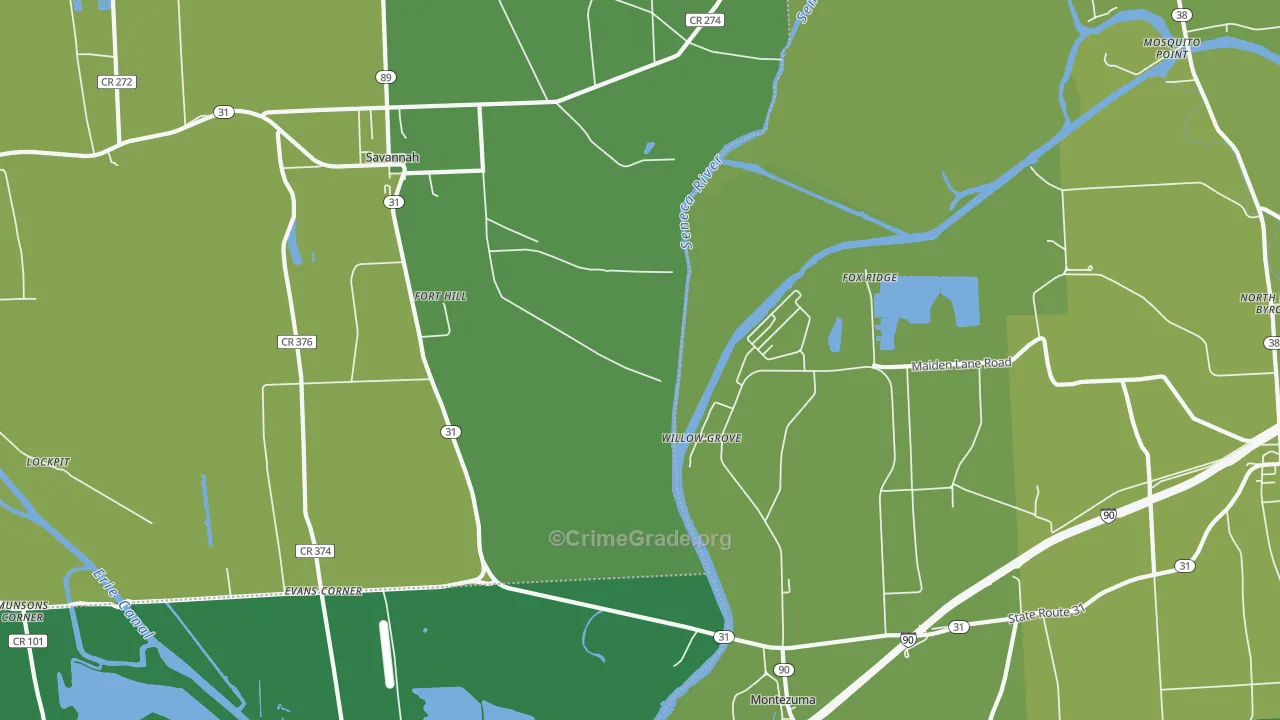 Willow Grove, NY Map of Vandalism Rates