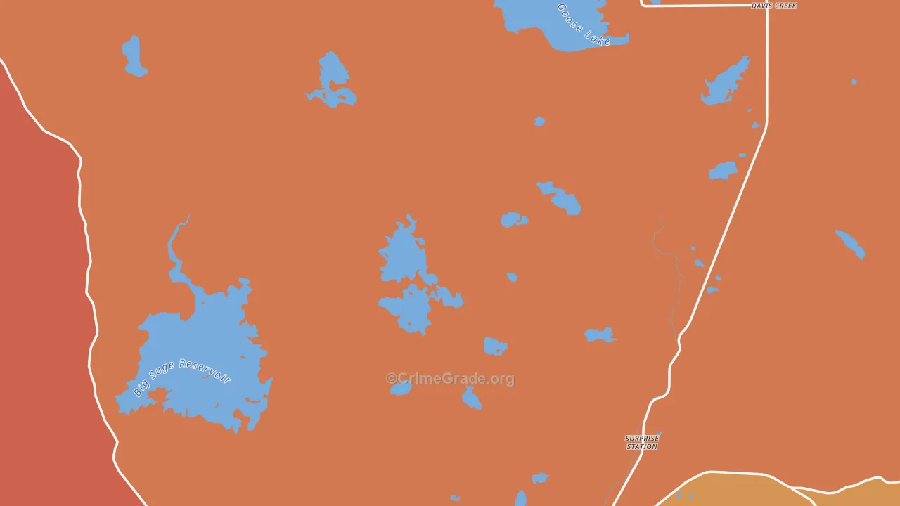 Willow Ranch, CA Map of Vandalism Rates