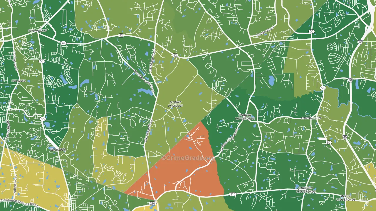 Willow Spring, NC Map of Vandalism Rates