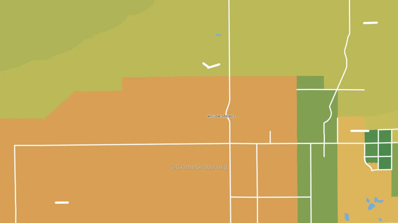 Willow Springs, CA Map of Vandalism Rates