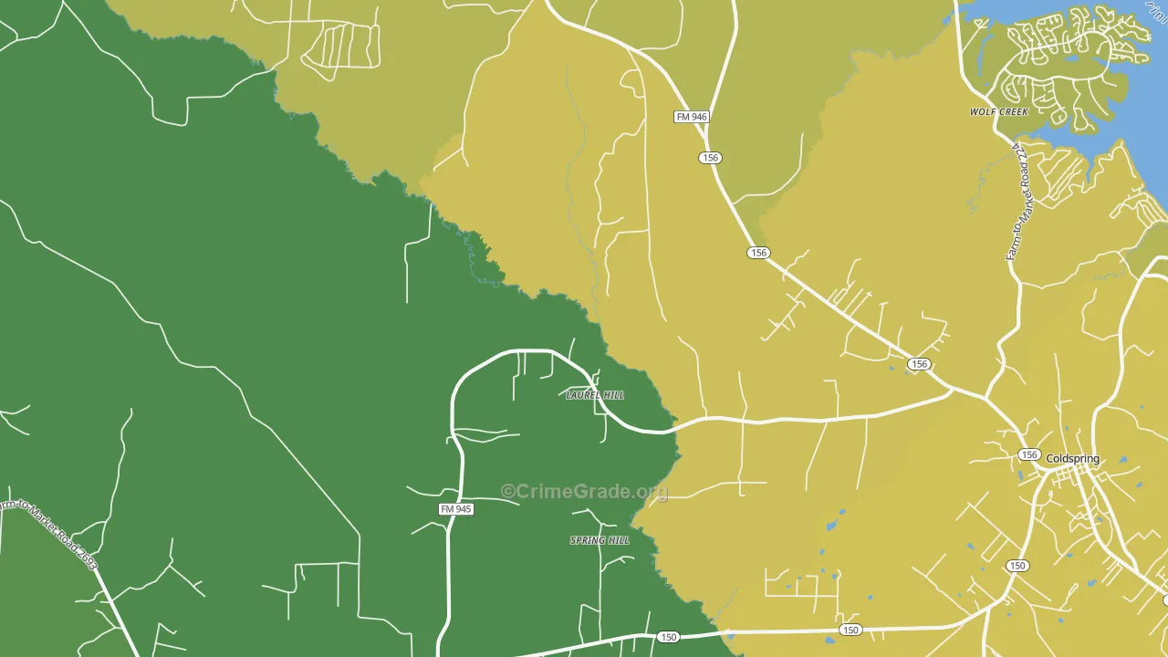 Willow Springs, TX Map of Vandalism Rates