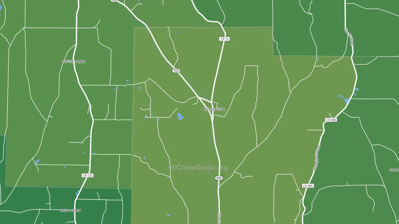 Willseyville, NY Map of Vandalism Rates