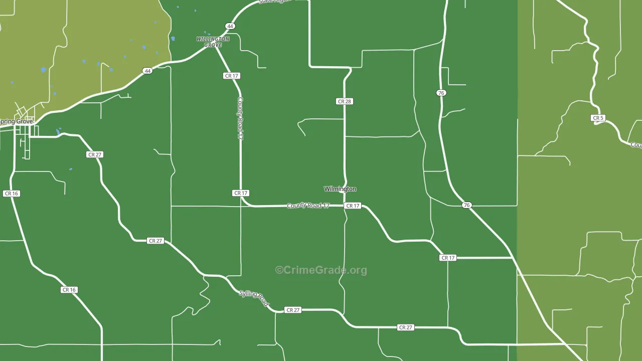 Wilmington, MN Map of Vandalism Rates