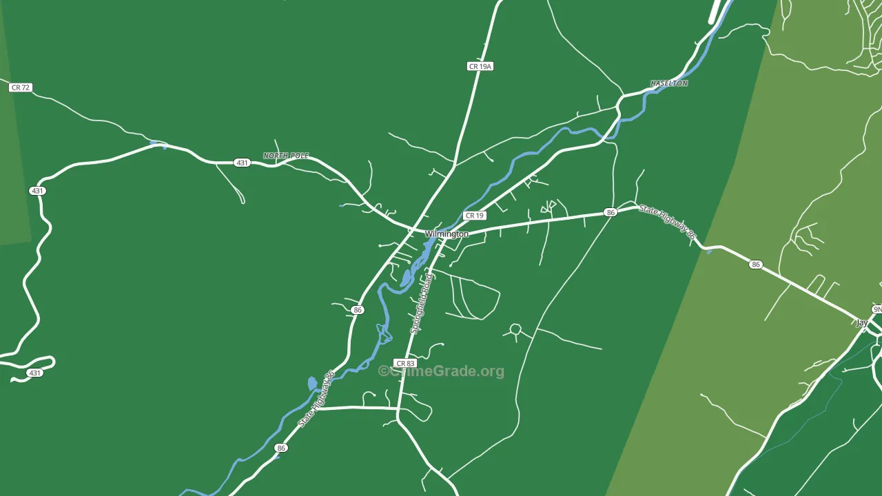 Wilmington, NY Map of Vandalism Rates