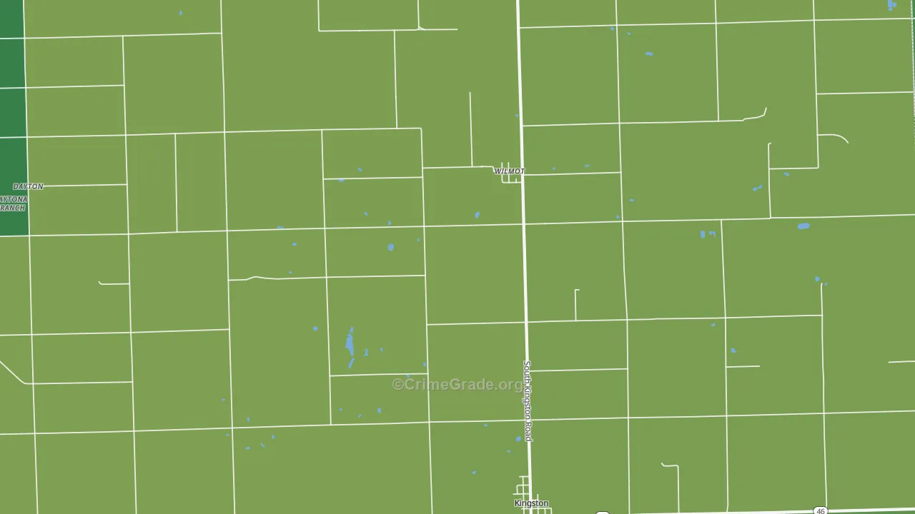 Wilmot, MI Map of Vandalism Rates