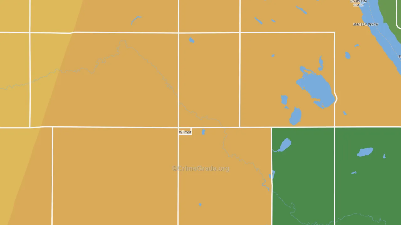 Wilmot, SD Map of Vandalism Rates