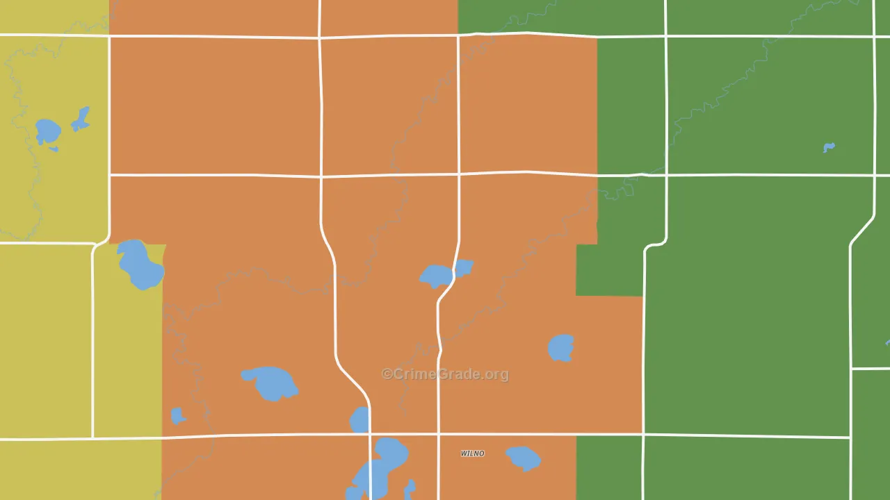 Wilno, MN Map of Vandalism Rates