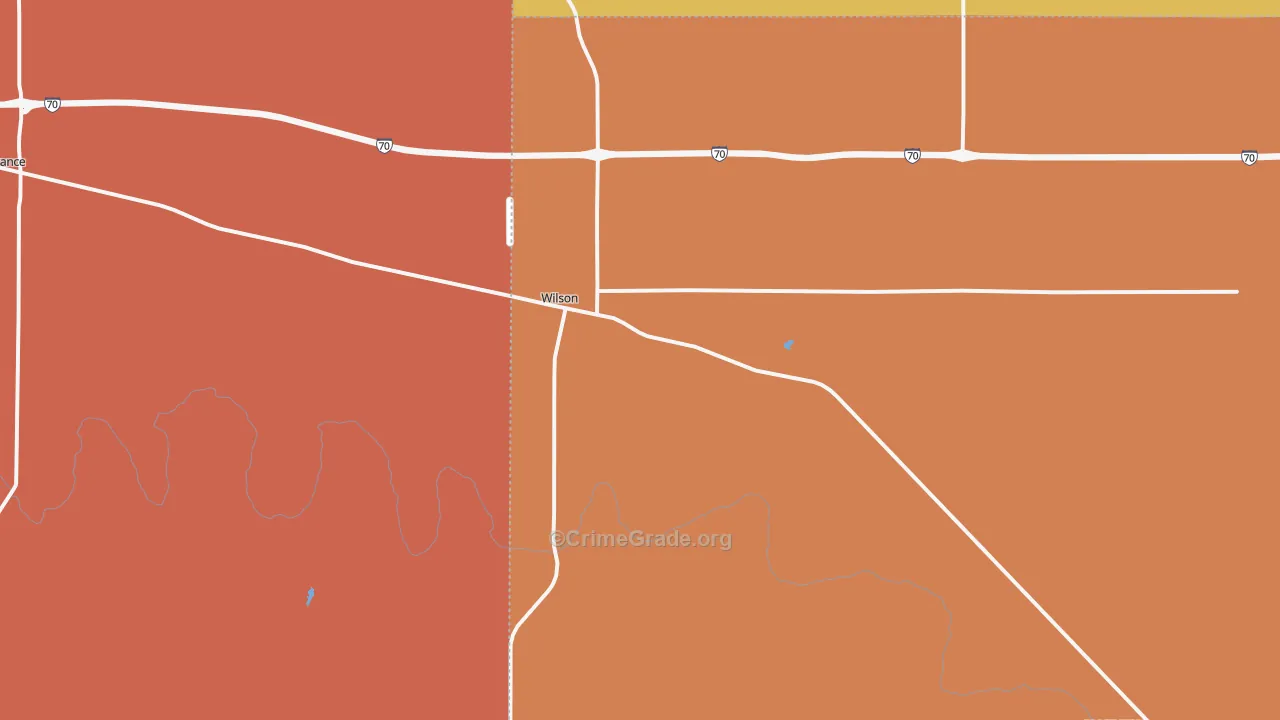 Wilson, KS Map of Vandalism Rates