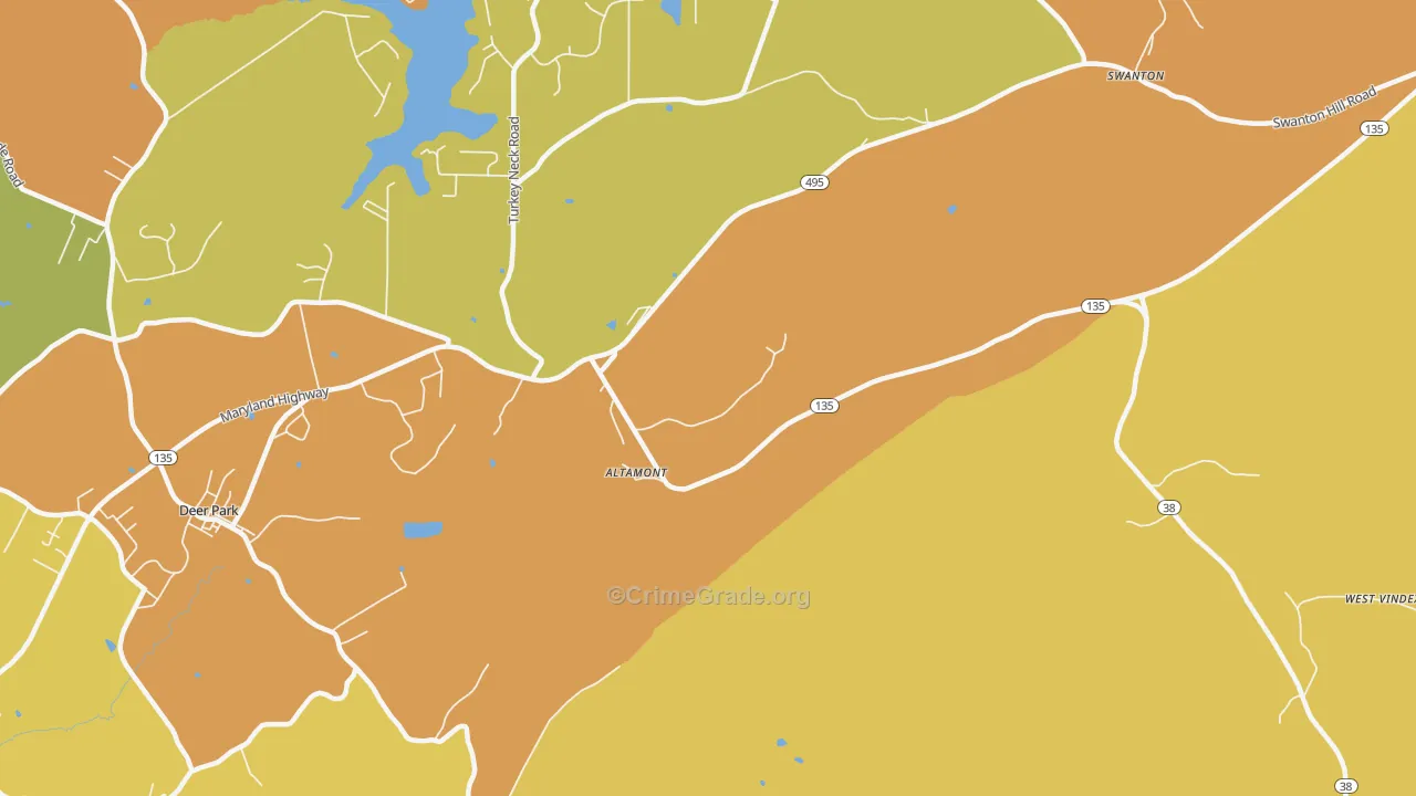 Wilson, MD Map of Vandalism Rates