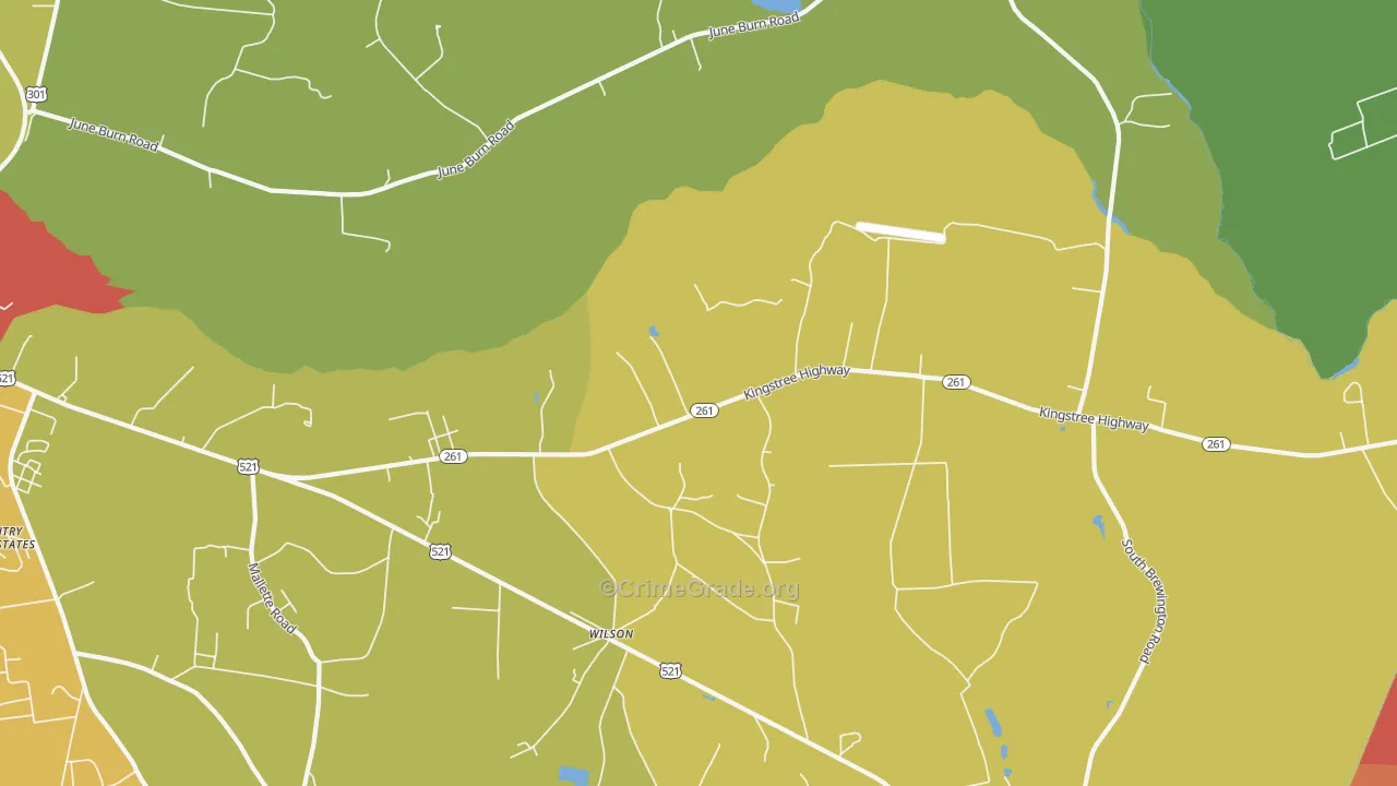 Wilson, SC Map of Vandalism Rates