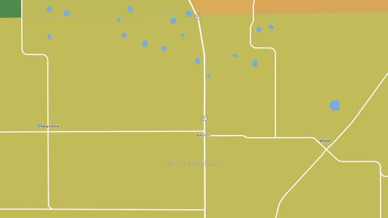 Wilson, TX Map of Vandalism Rates