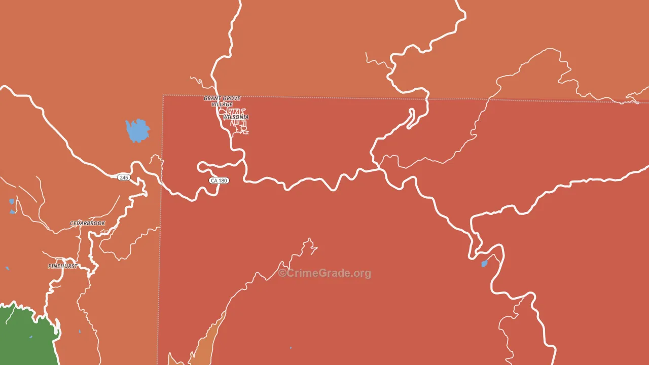 Wilsonia, CA Map of Vandalism Rates