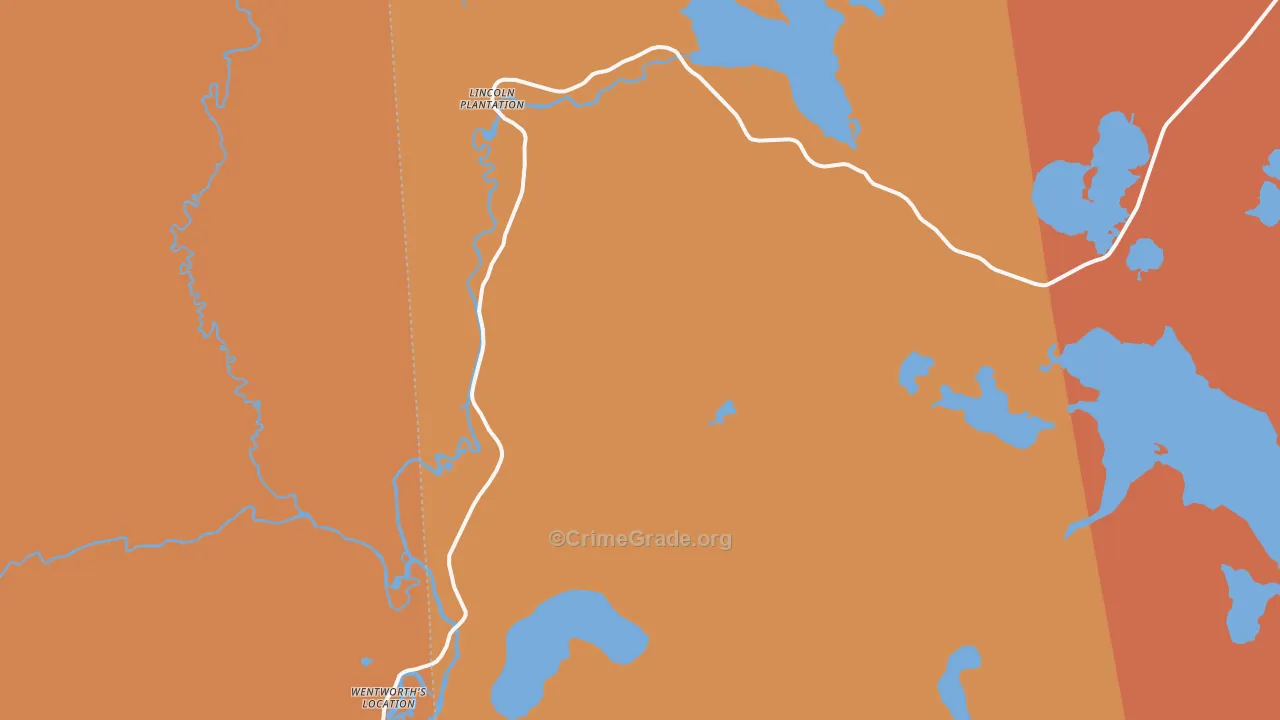 Wilsons Mills, ME Map of Vandalism Rates