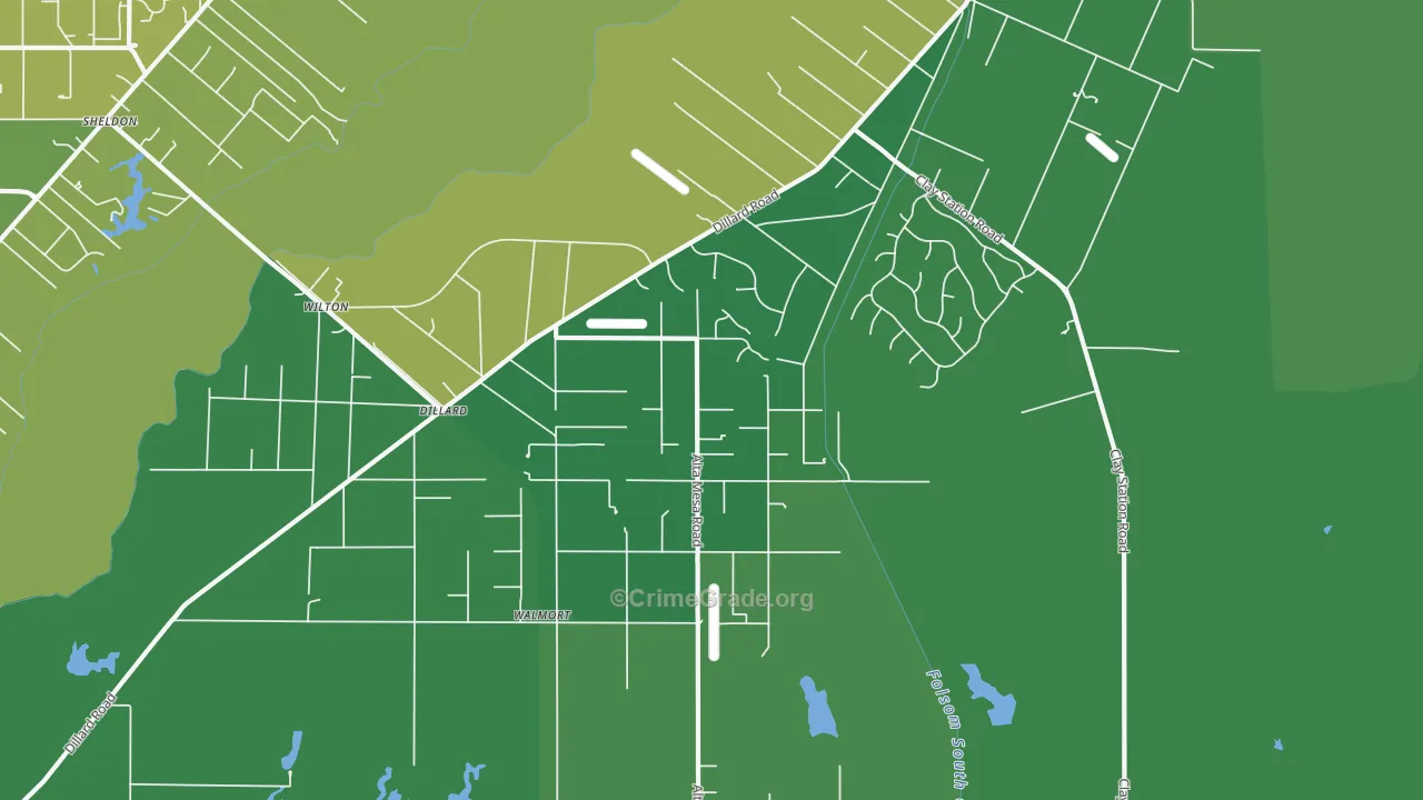 Wilton, CA Map of Vandalism Rates