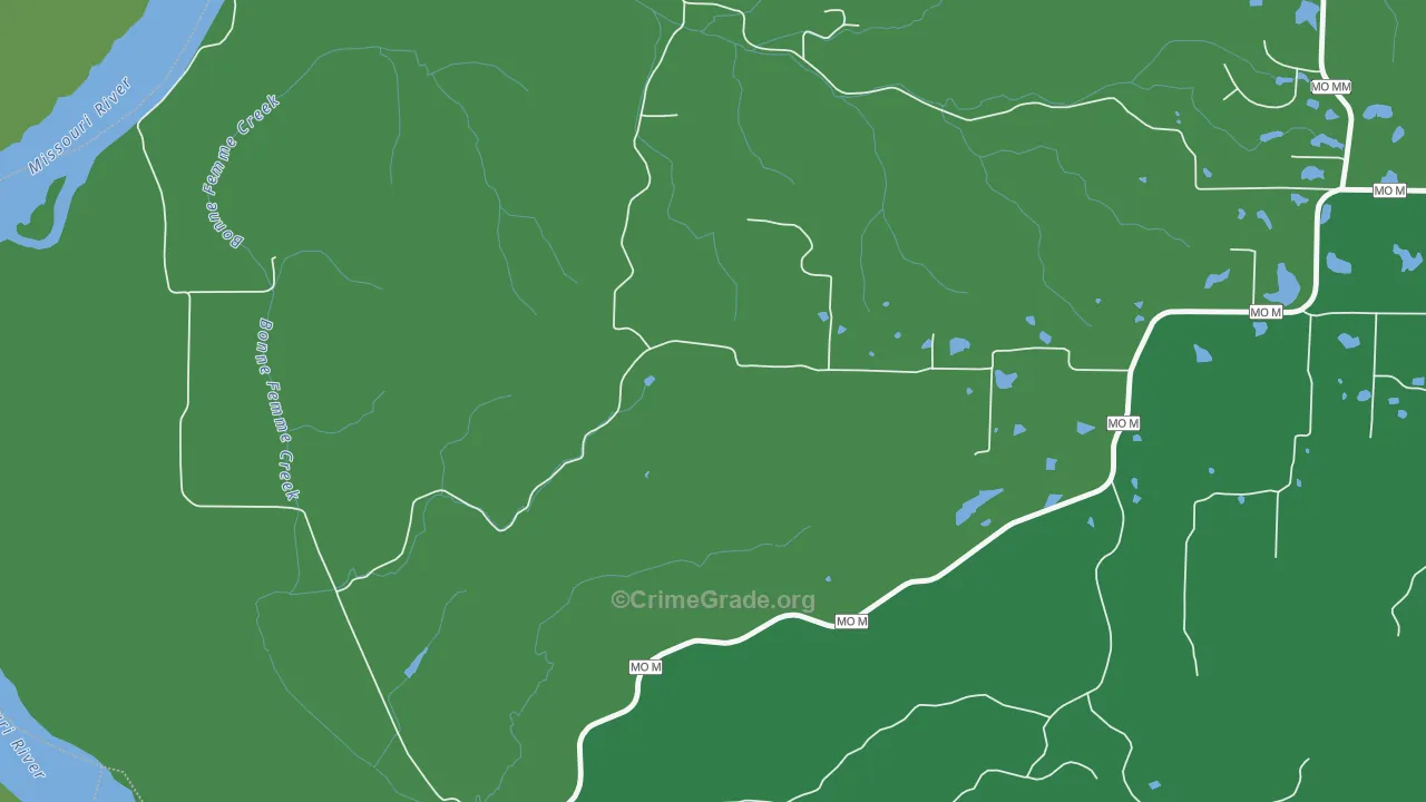 Wilton, MO Map of Vandalism Rates