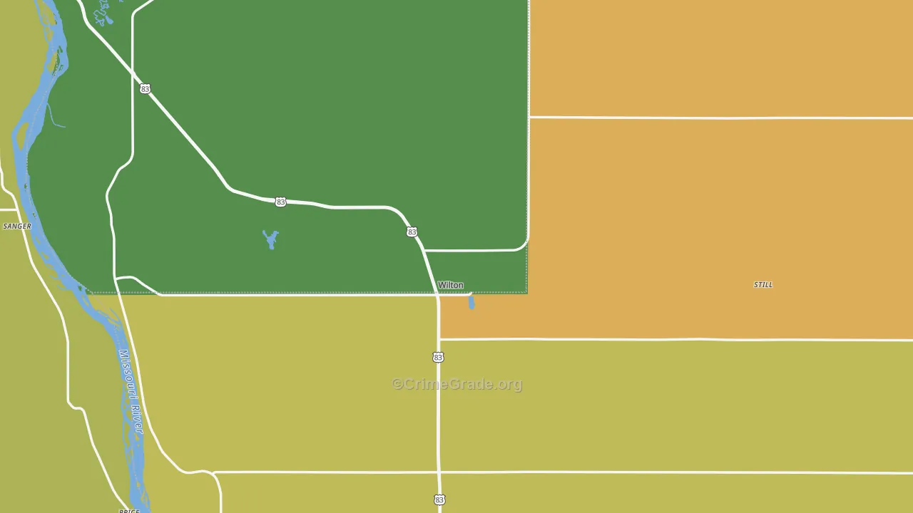 Wilton, ND Map of Vandalism Rates