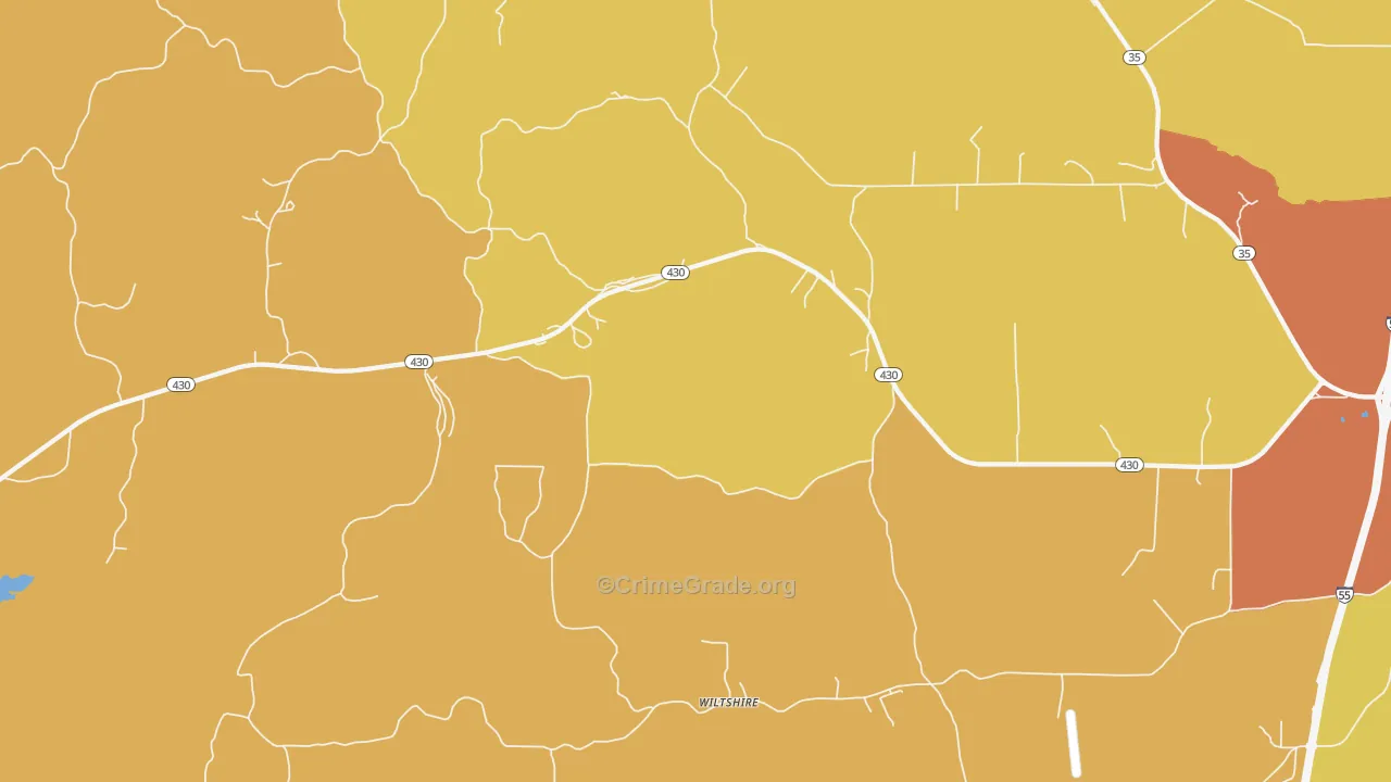 Wiltshire, MS Map of Vandalism Rates