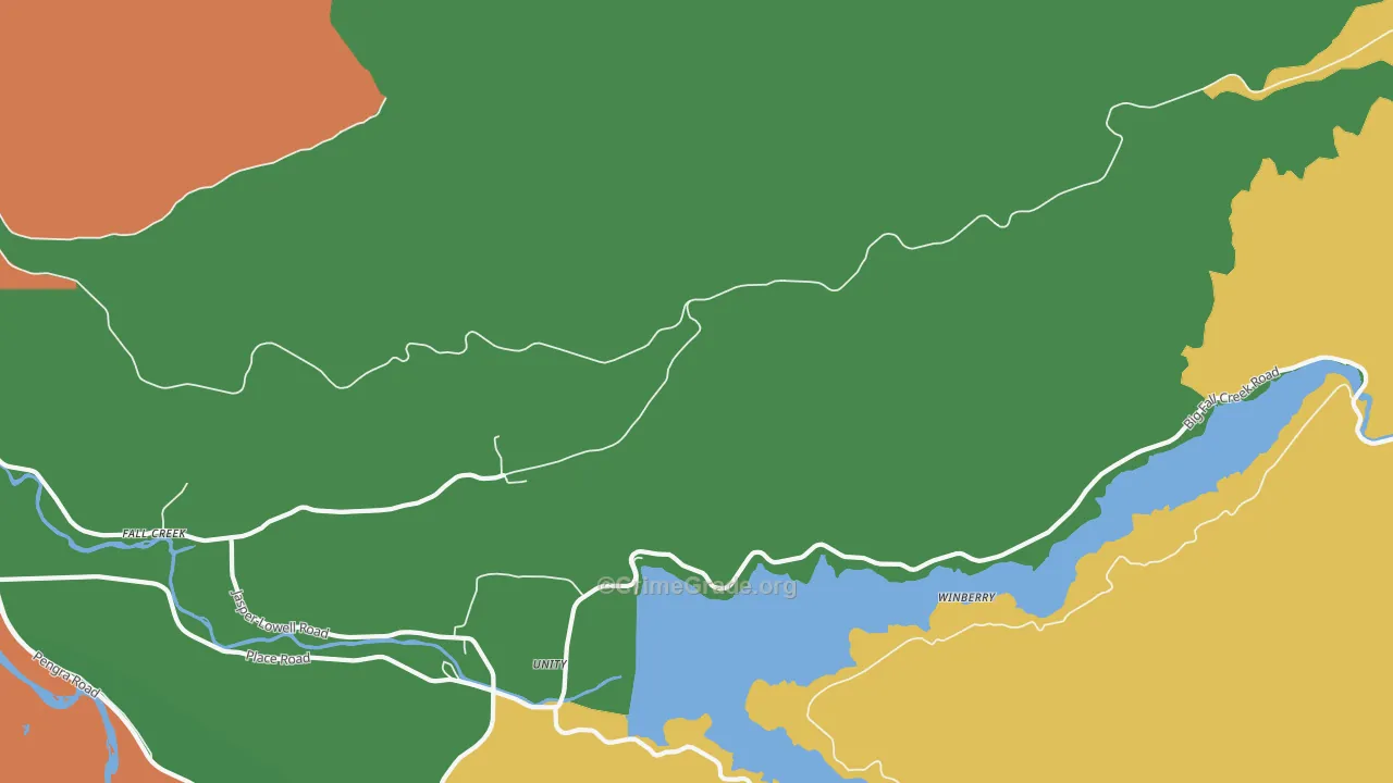 Winberry, OR Map of Vandalism Rates
