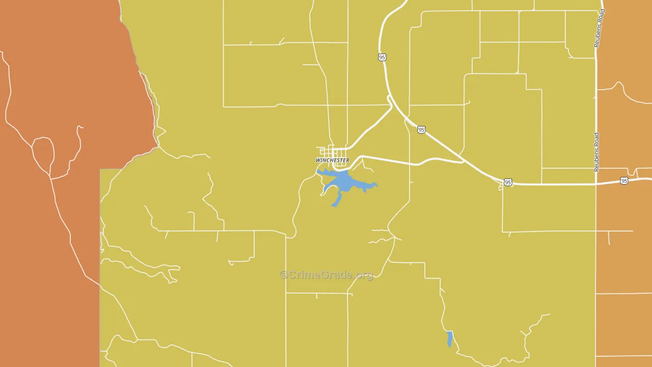 Winchester, ID Map of Vandalism Rates