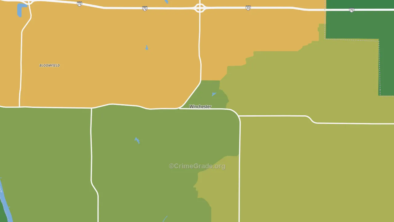 Winchester, IL Map of Vandalism Rates