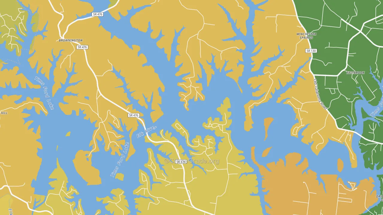 Winchester Springs, TN Map of Vandalism Rates