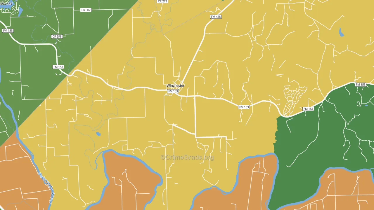 Winchester, TX Map of Vandalism Rates