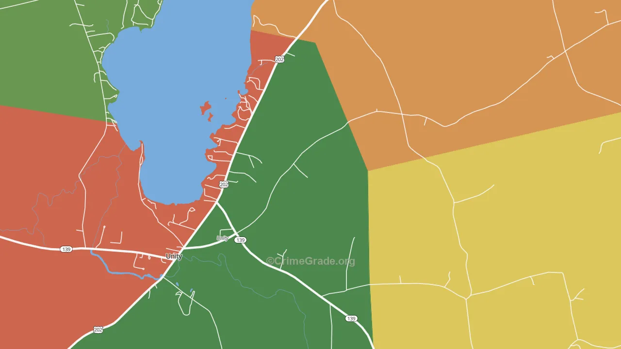 Windemere, ME Map of Vandalism Rates