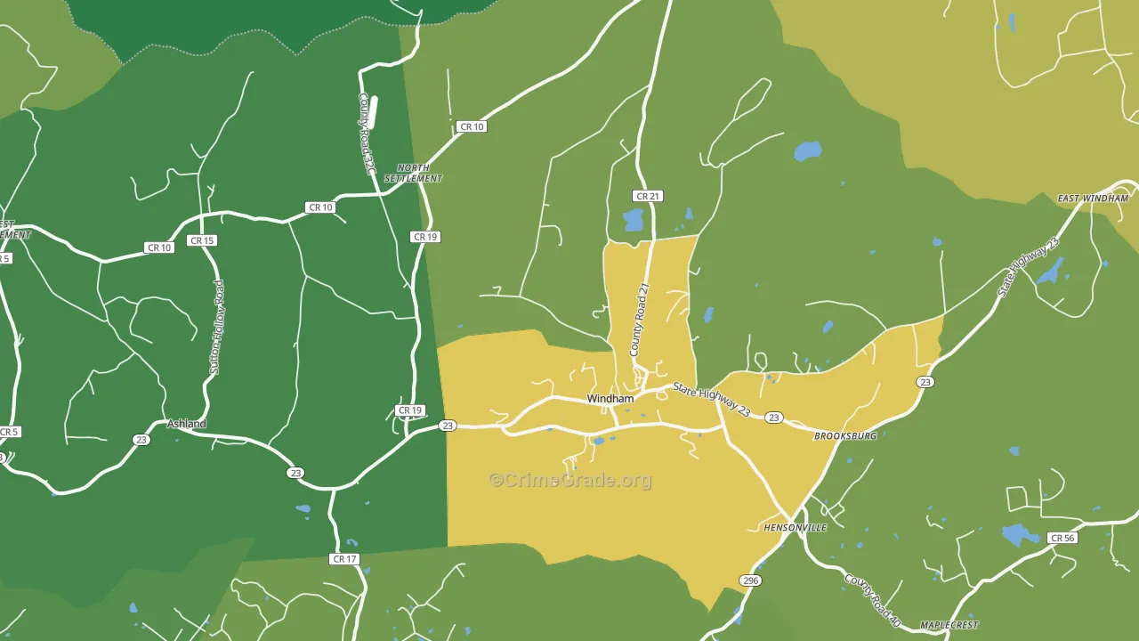 Windham, NY Map of Vandalism Rates