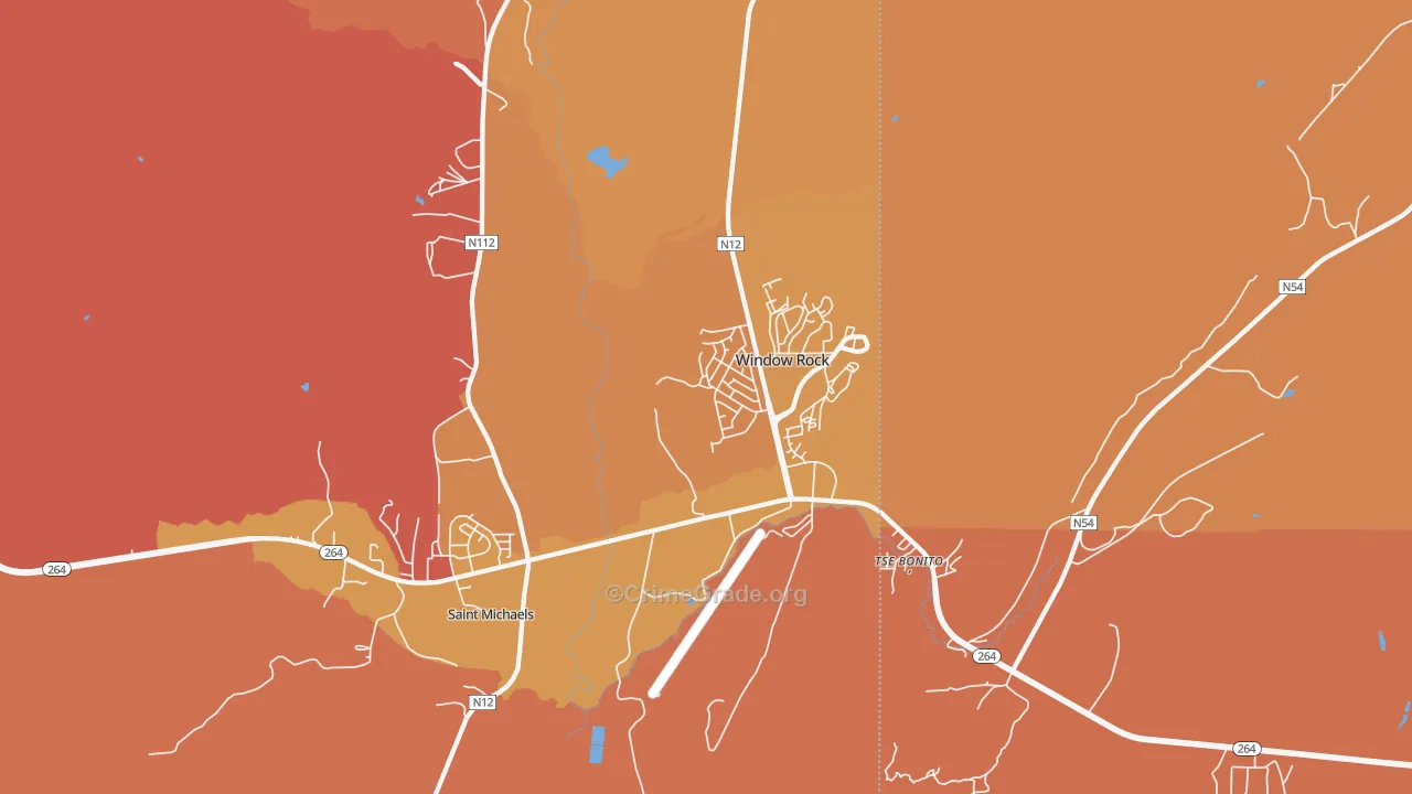 Window Rock, AZ Map of Vandalism Rates
