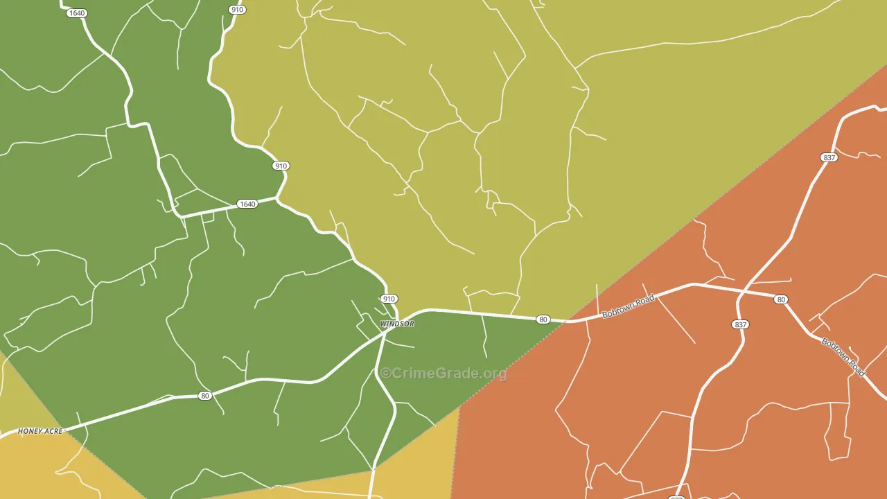 Windsor, KY Map of Vandalism Rates